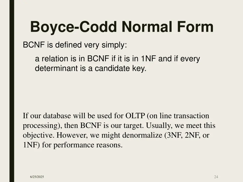 boyce codd normal form