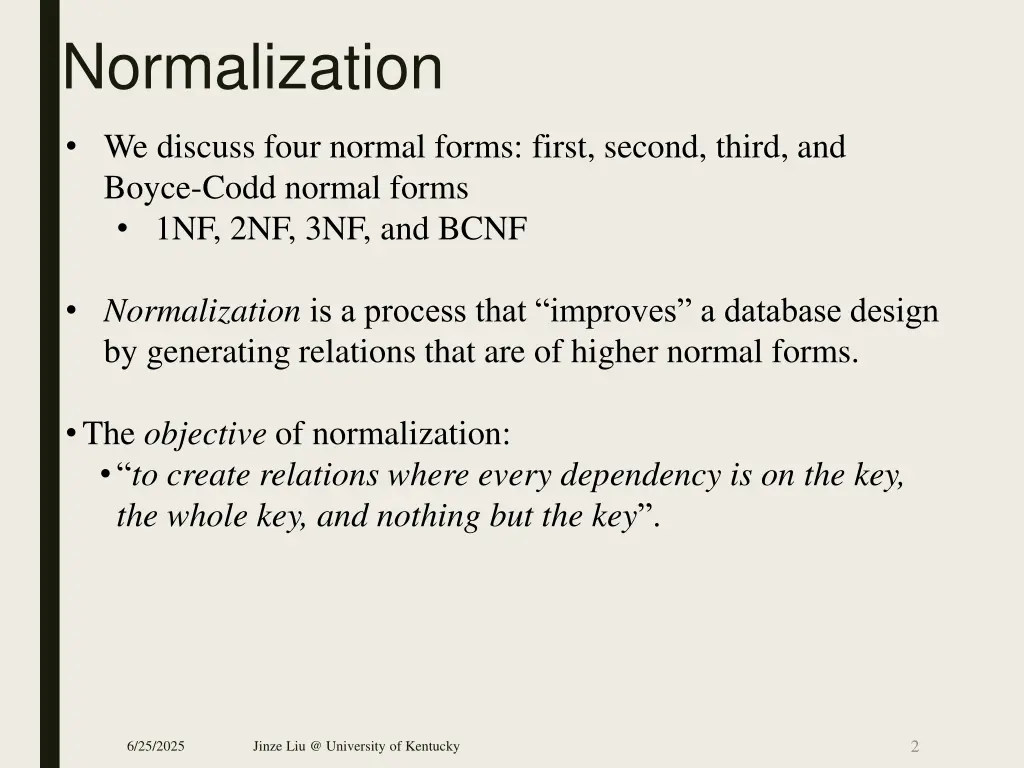 normalization
