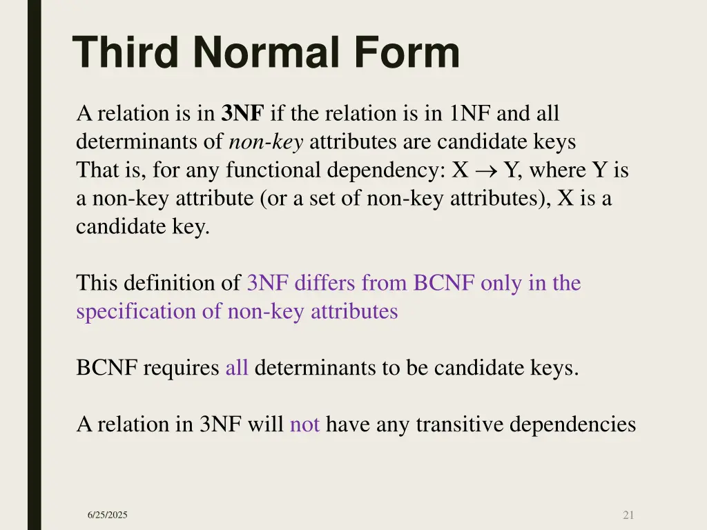 third normal form