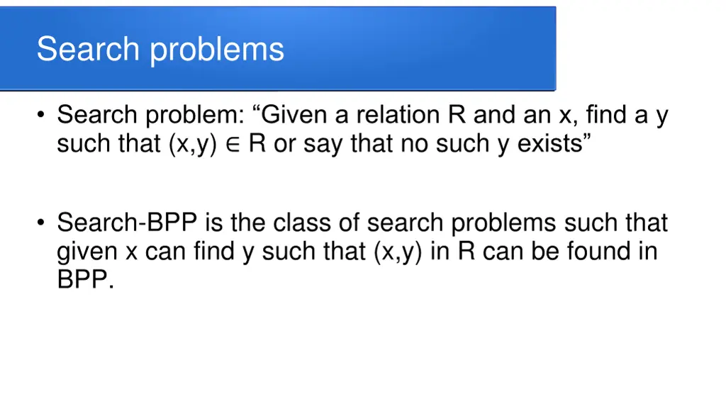 search problems