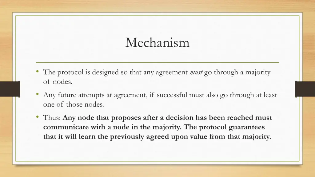 mechanism