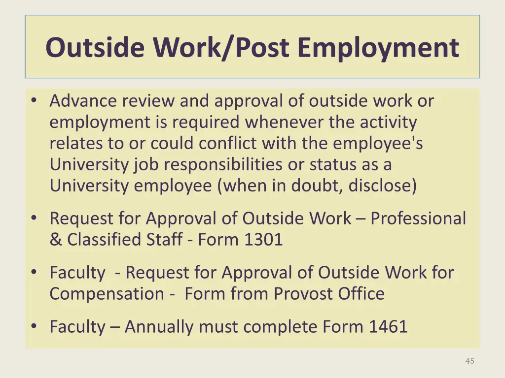 outside work post employment 2