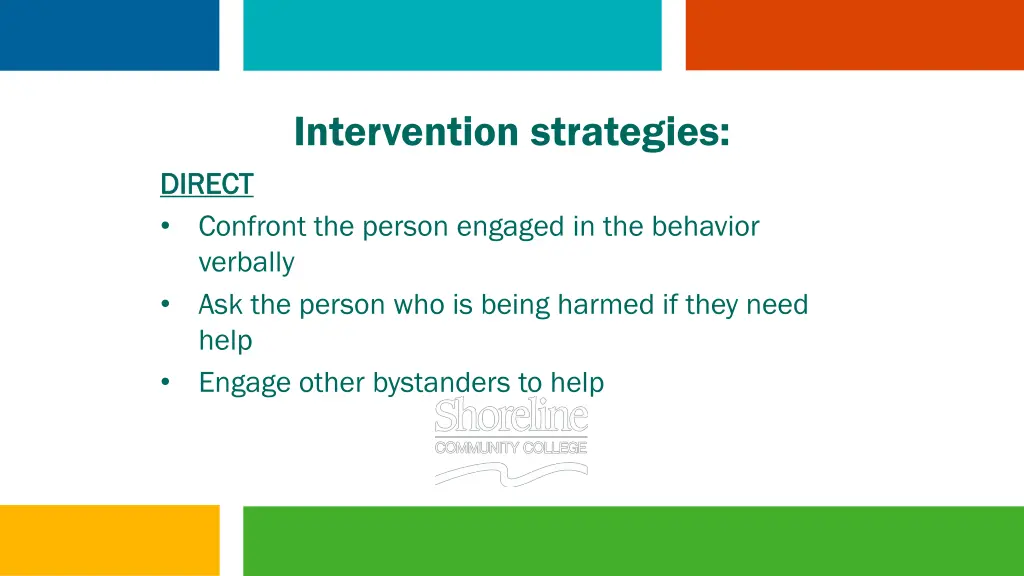 intervention strategies