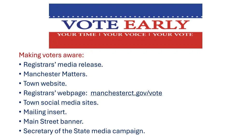 making voters aware registrars media release
