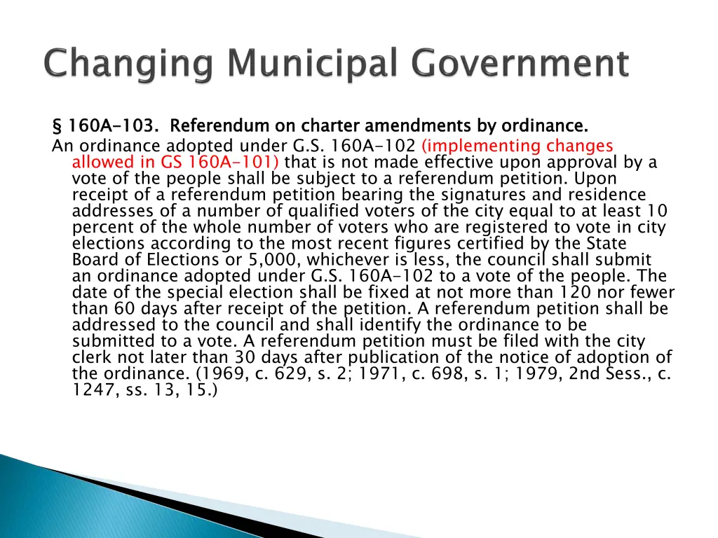 160a an ordinance adopted under g s 160a