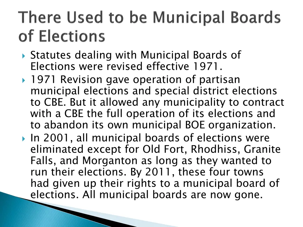 statutes dealing with municipal boards
