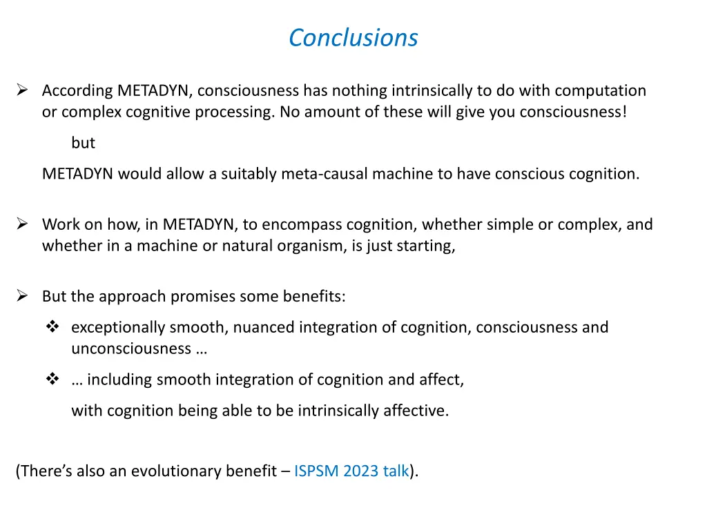 conclusions