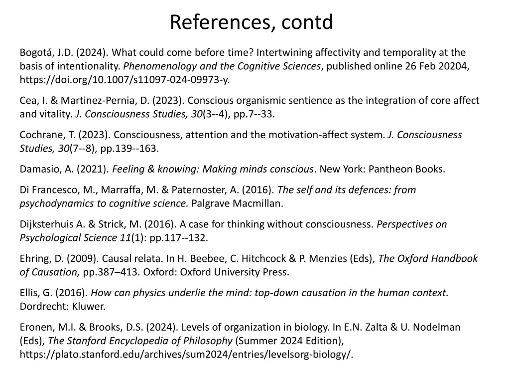 references contd