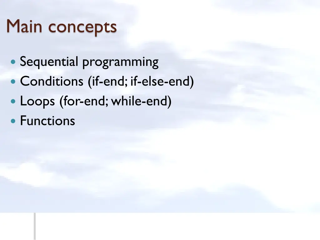 main concepts