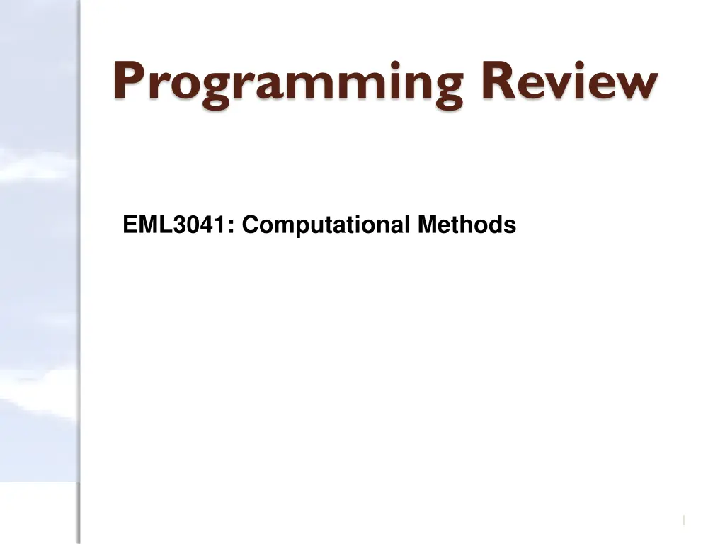 programming review