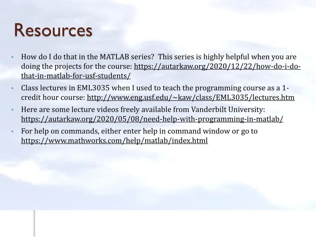 resources