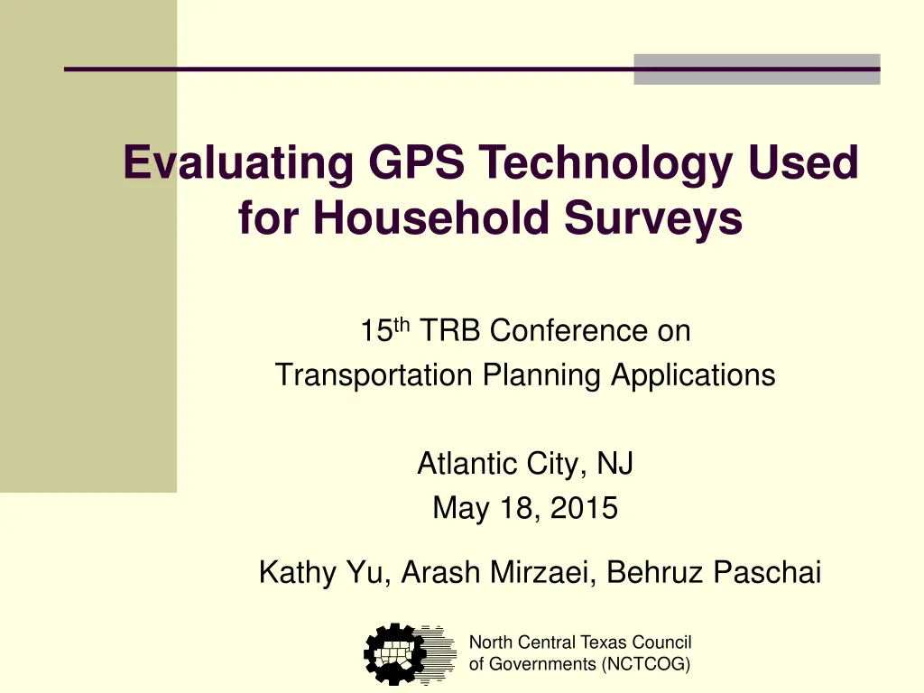 evaluating gps technology used for household