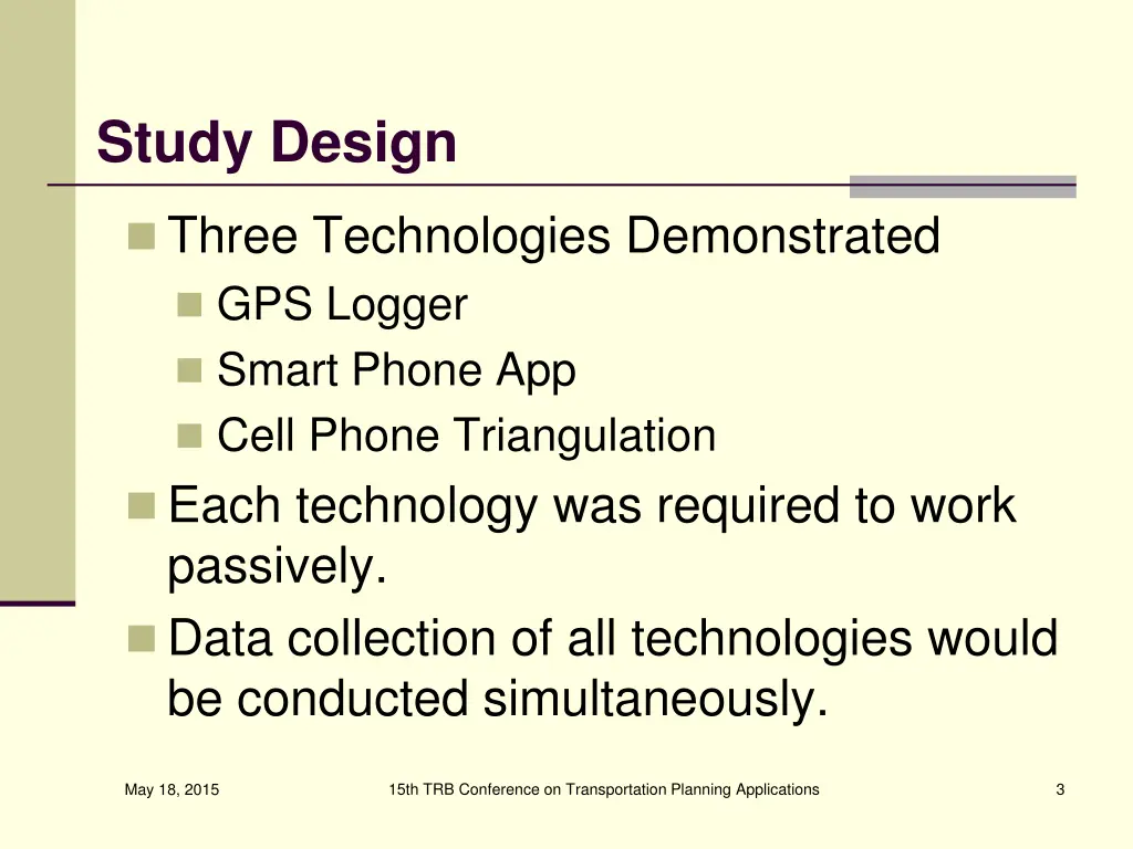 study design