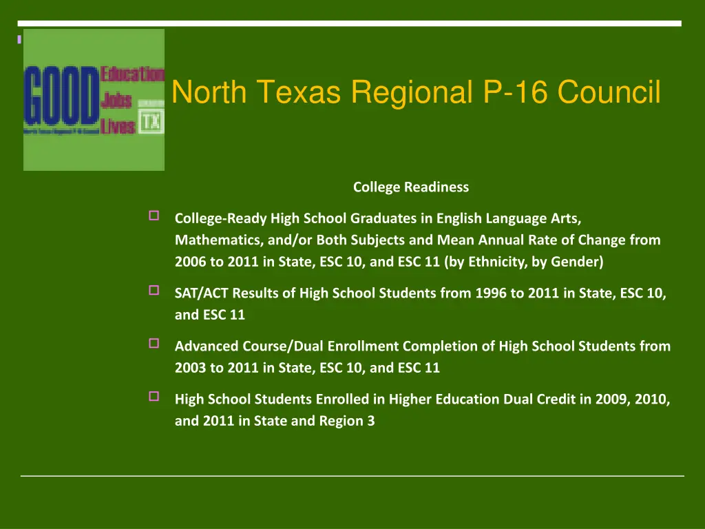north texas regional p 16 council 11