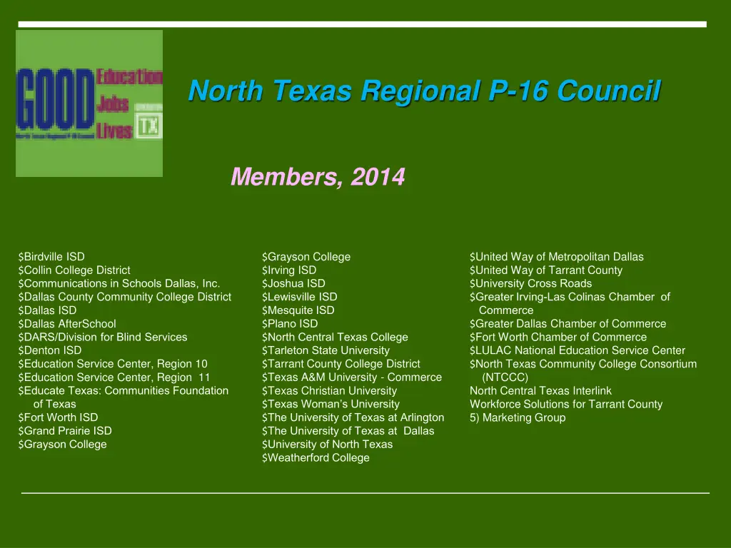 north texas regional p 16 council 3