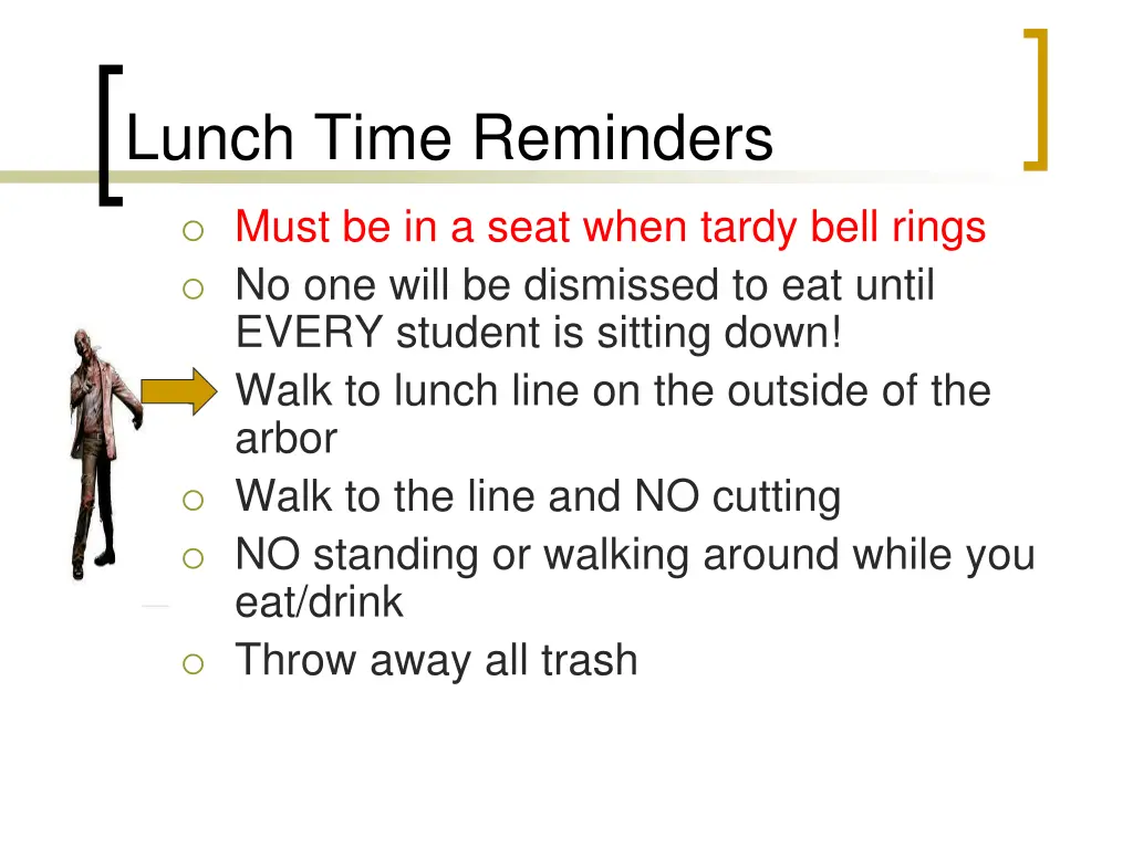 lunch time reminders