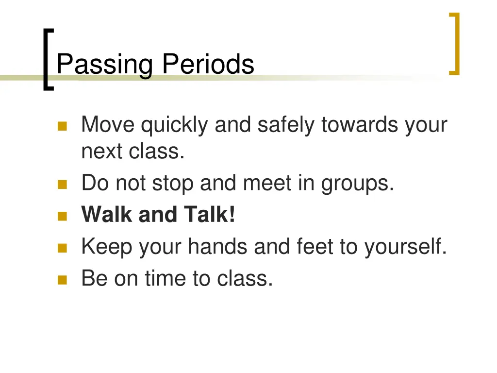 passing periods