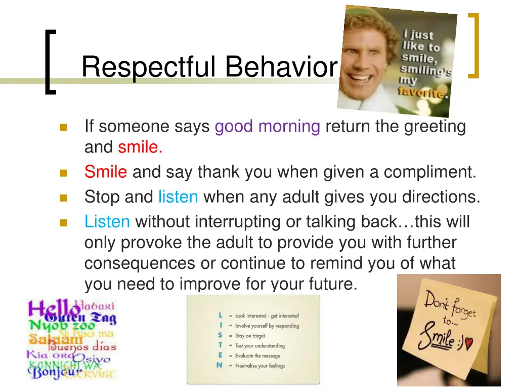 respectful behavior