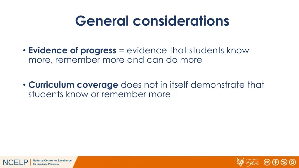 general considerations