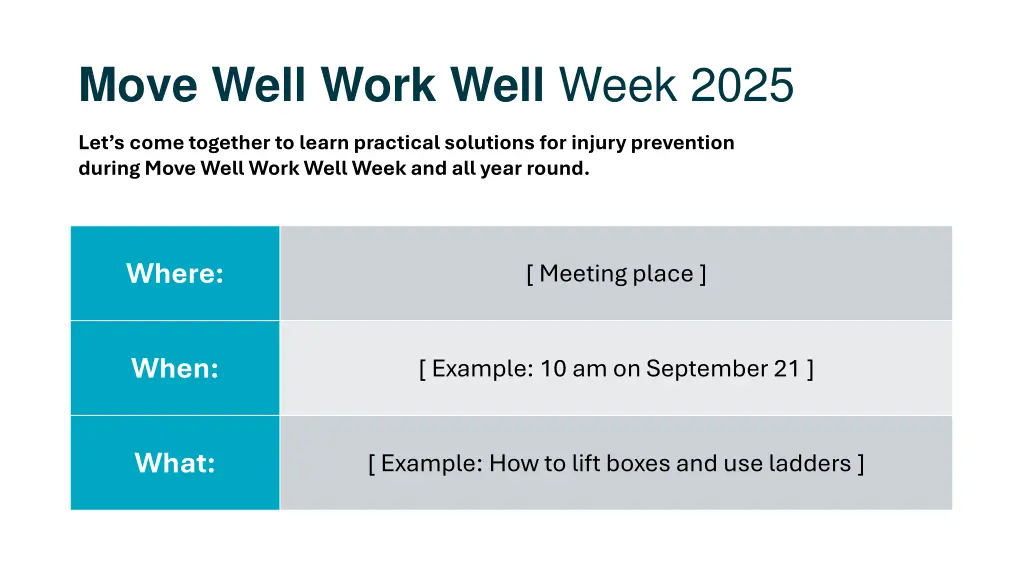 move well work well week 2025