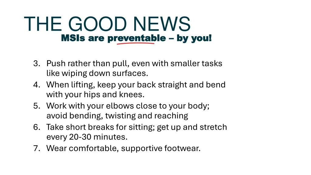 the good news msis are preventable msis 1