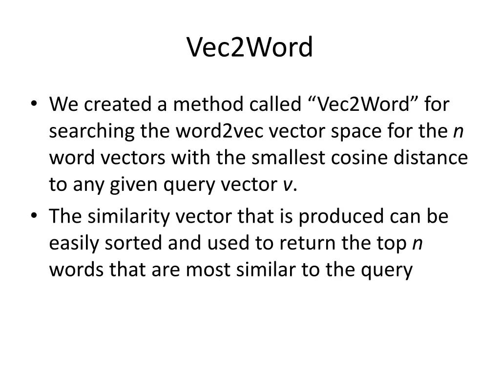 vec2word