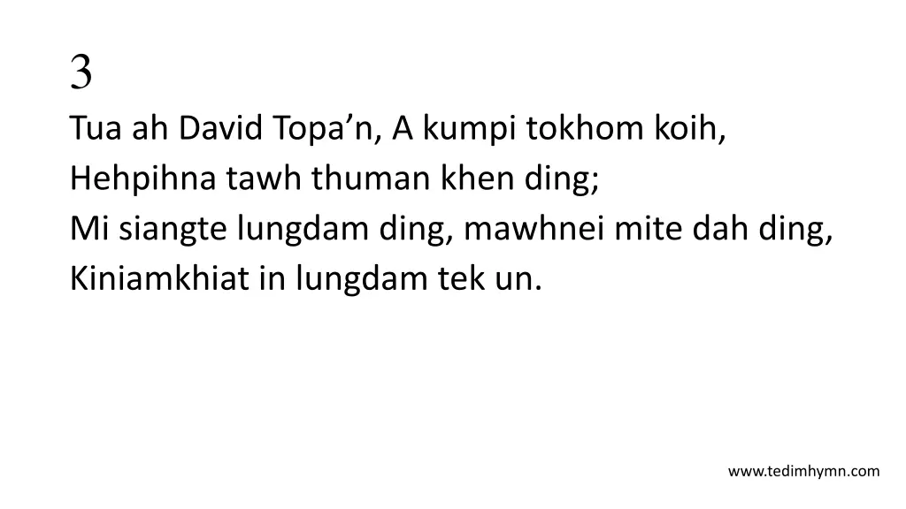 3 tua ah david topa n a kumpi tokhom koih