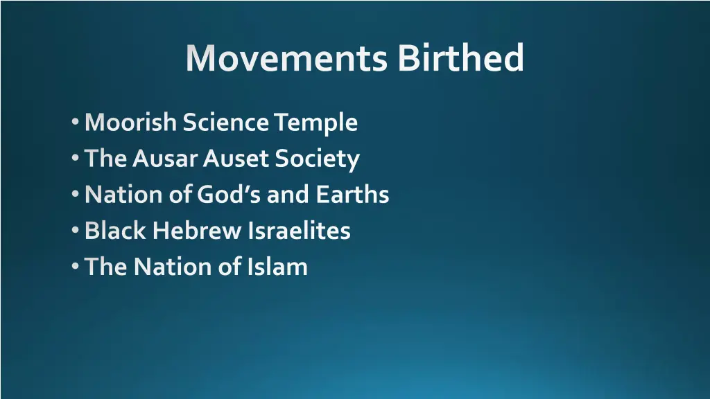 movements birthed