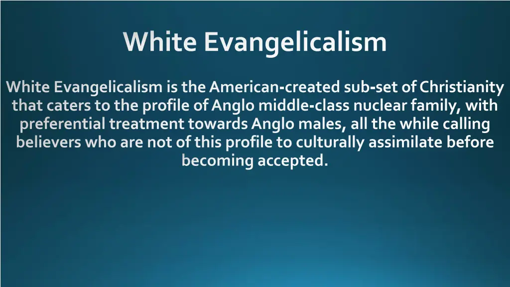 white evangelicalism