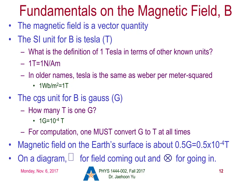 fundamentals on the magnetic field b the magnetic