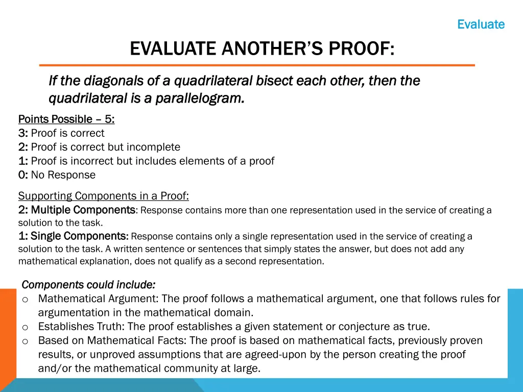 evaluate evaluate
