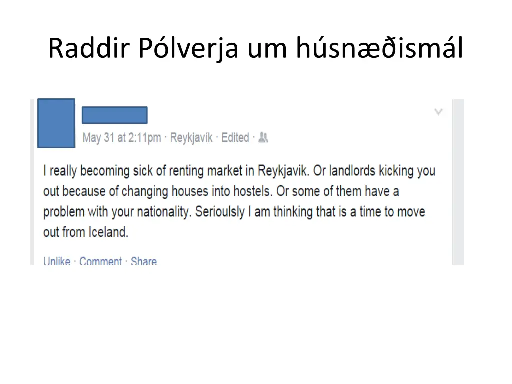 raddir p lverja um h sn ism l