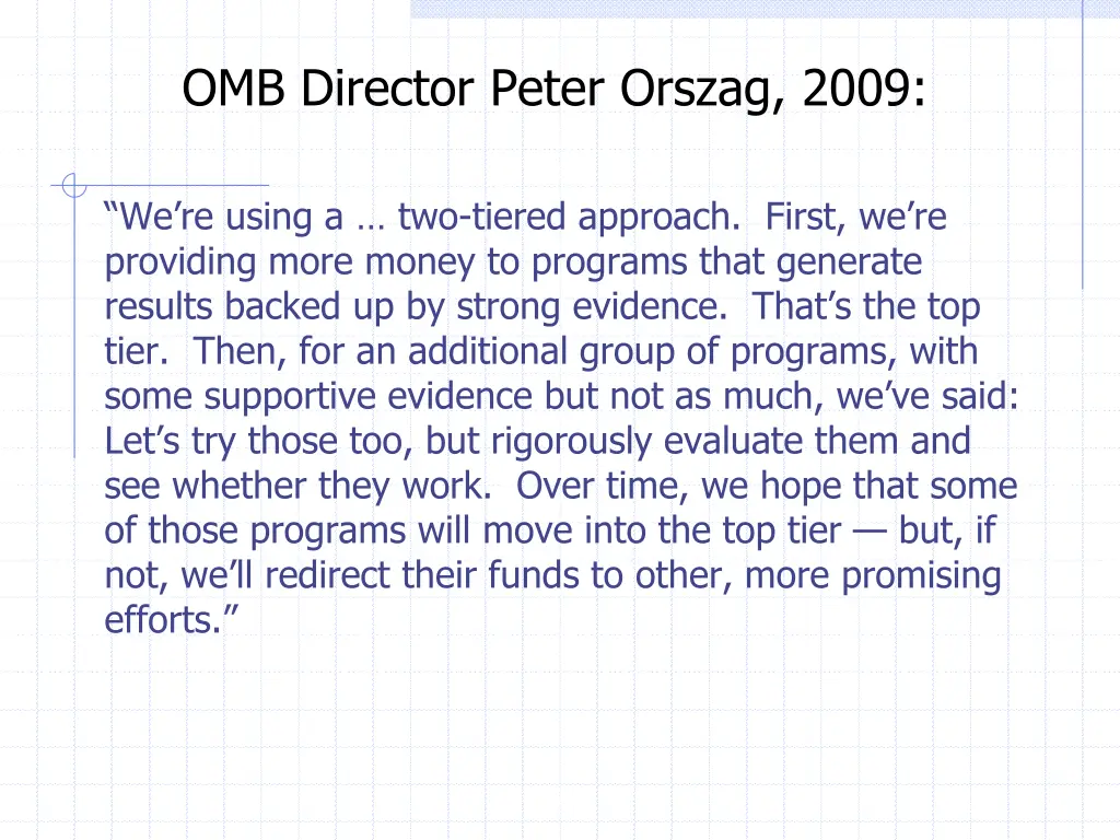 omb director peter orszag 2009