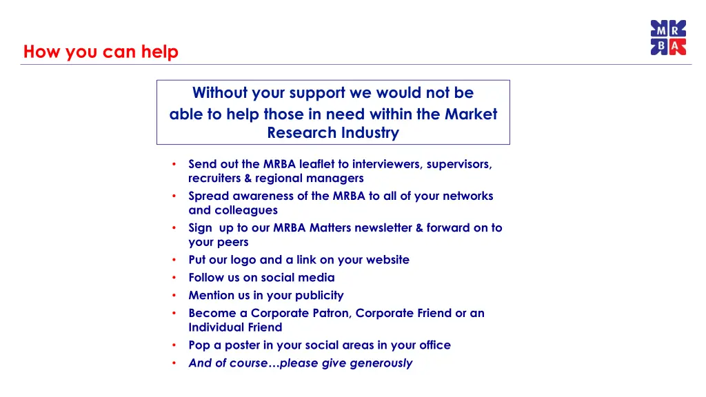 how you can help