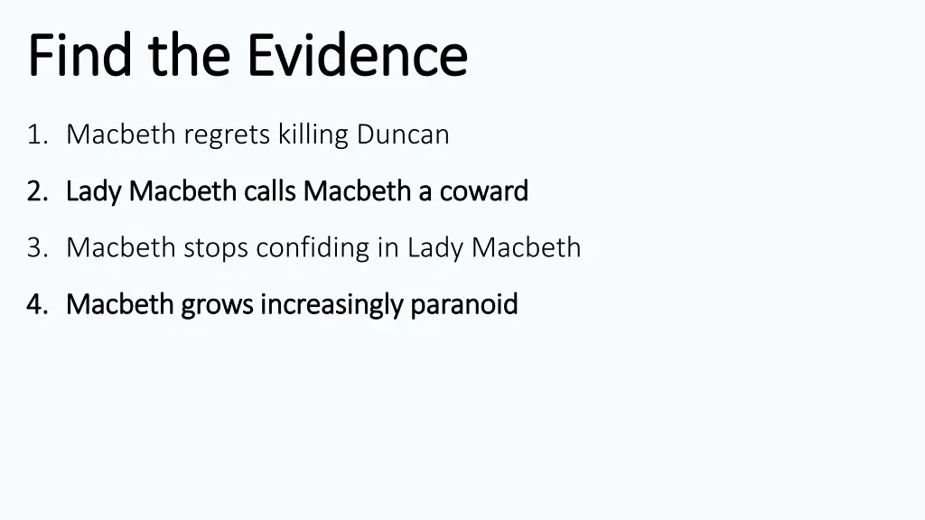 find the evidence find the evidence