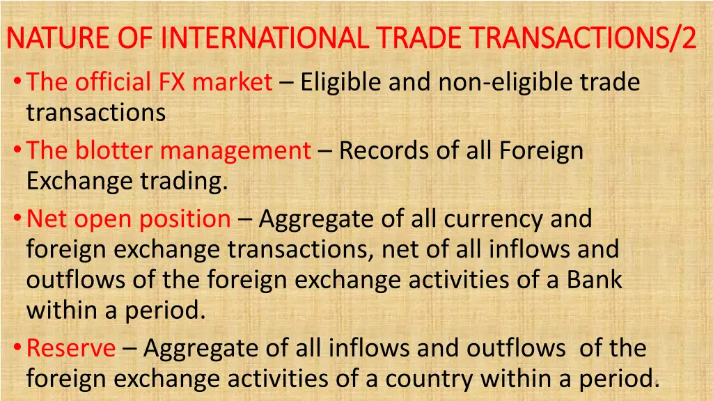 nature of international trade nature