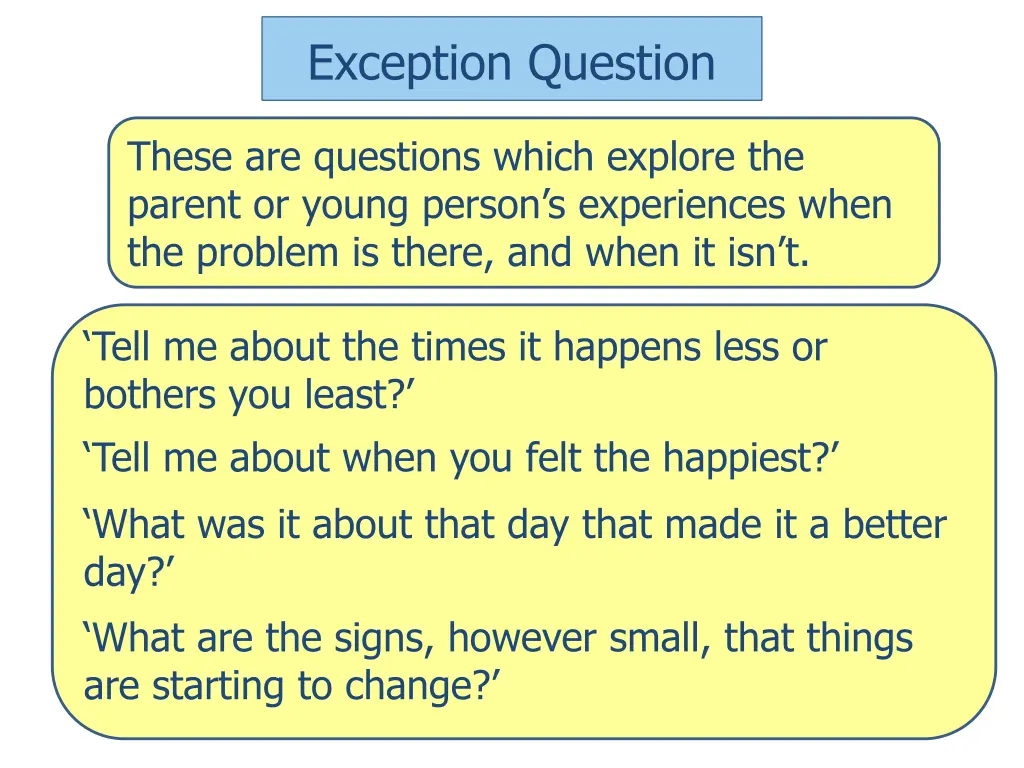 exception question