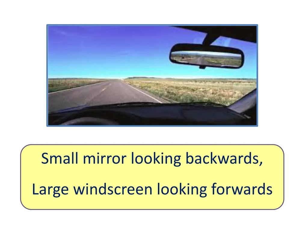 small mirror looking backwards