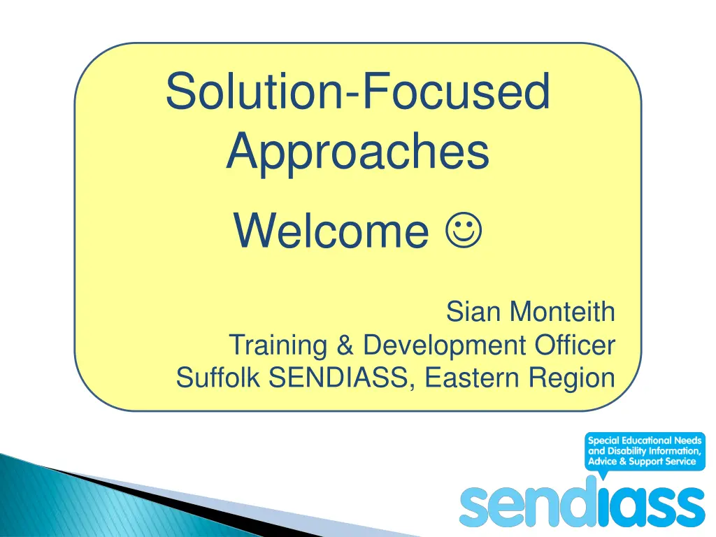 solution focused approaches welcome