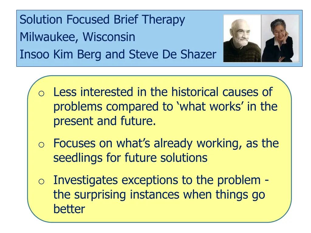 solution focused brief therapy milwaukee
