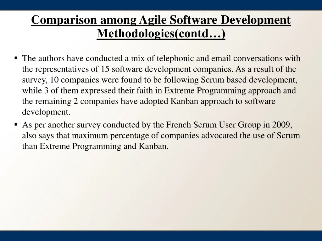 comparison among agile software development 1