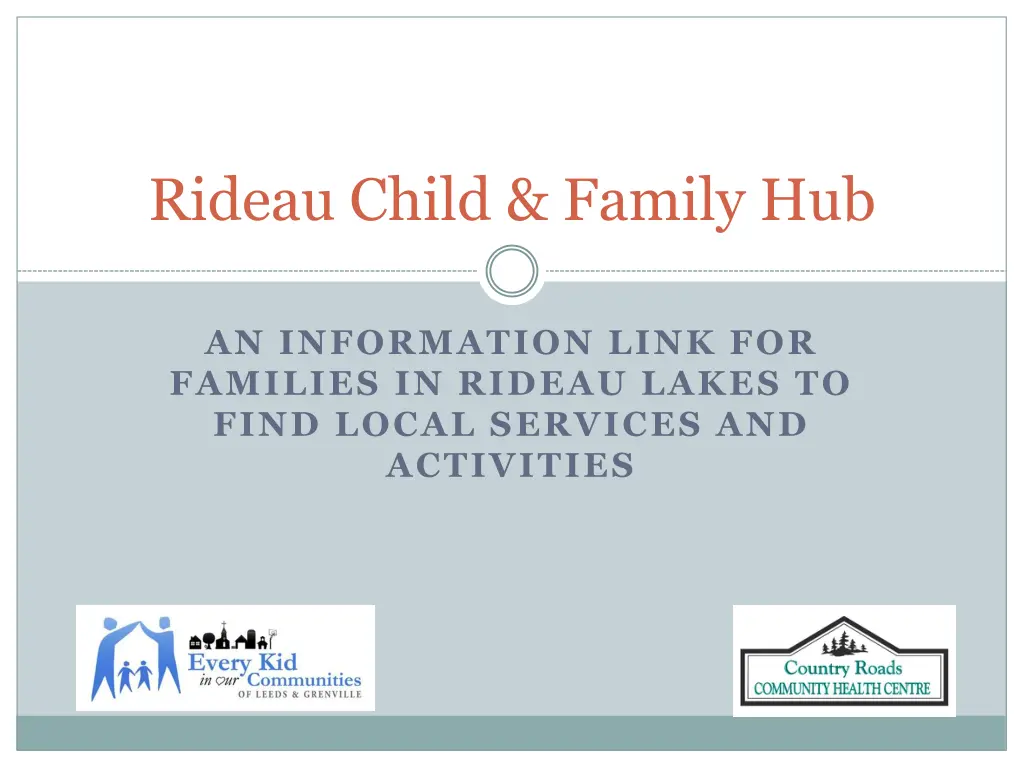 rideau child family hub