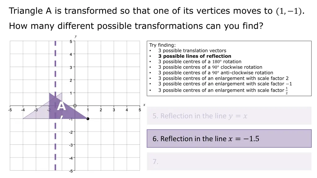 triangle a is transformed so that 12