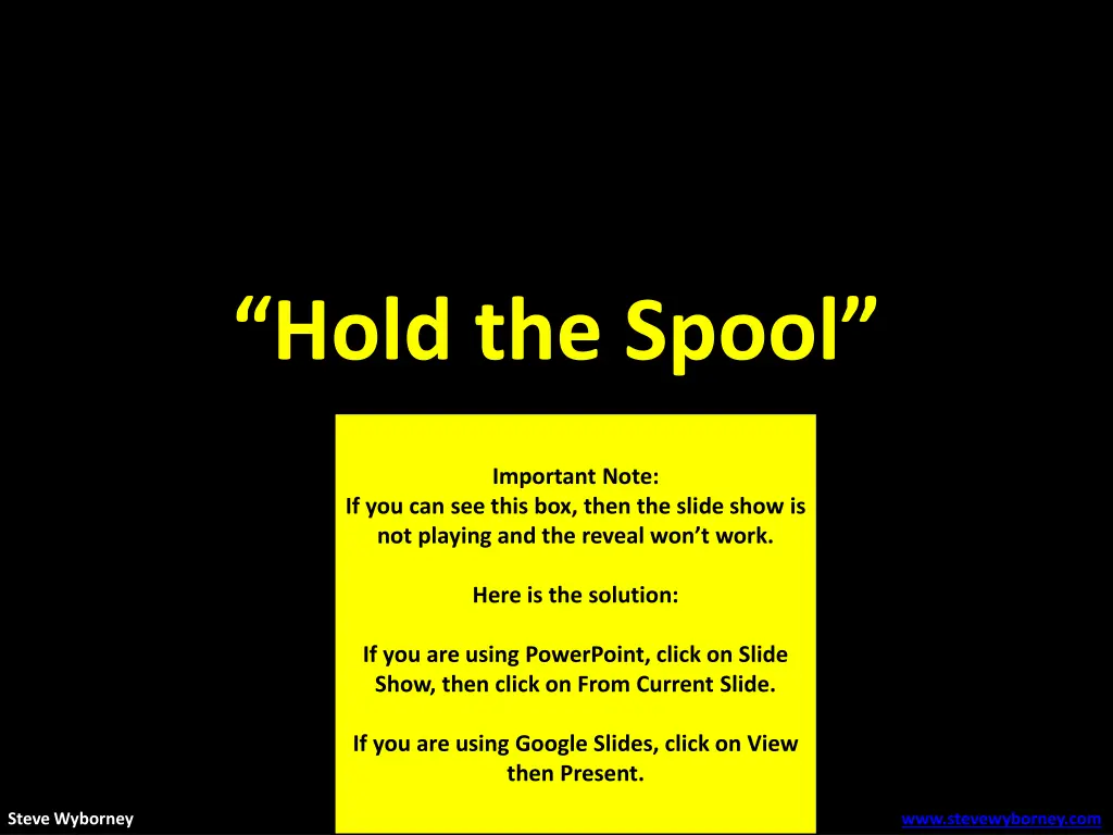 hold the spool 1