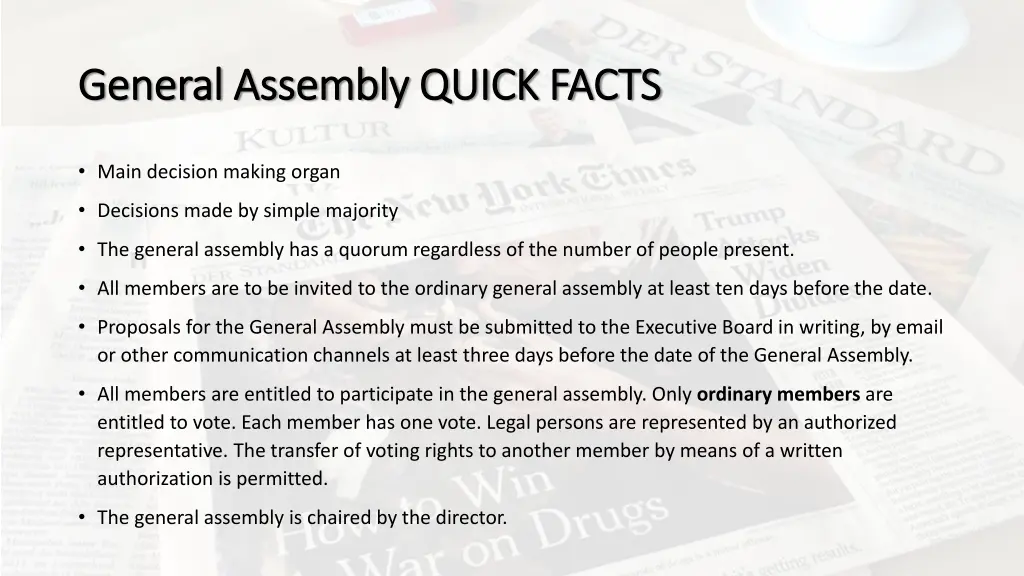 general assembly quick facts general assembly