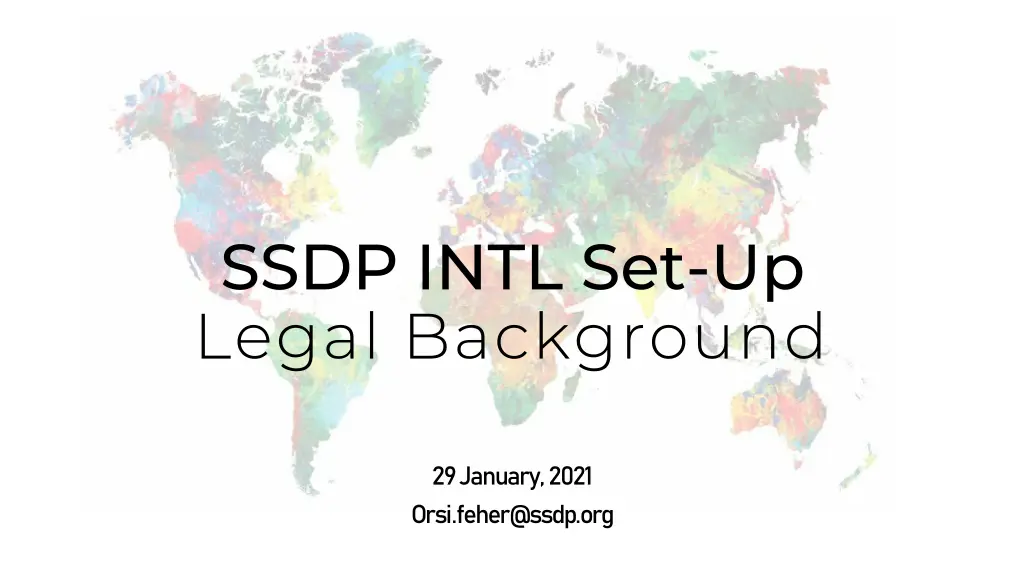 ssdp intl set up legal background