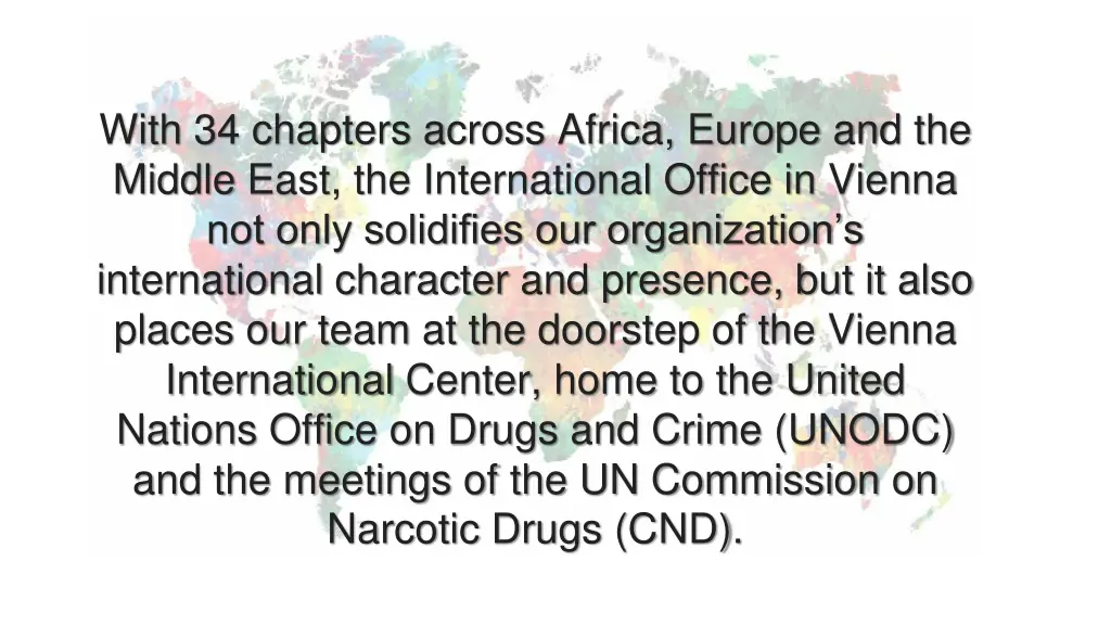 with 34 chapters across africa europe