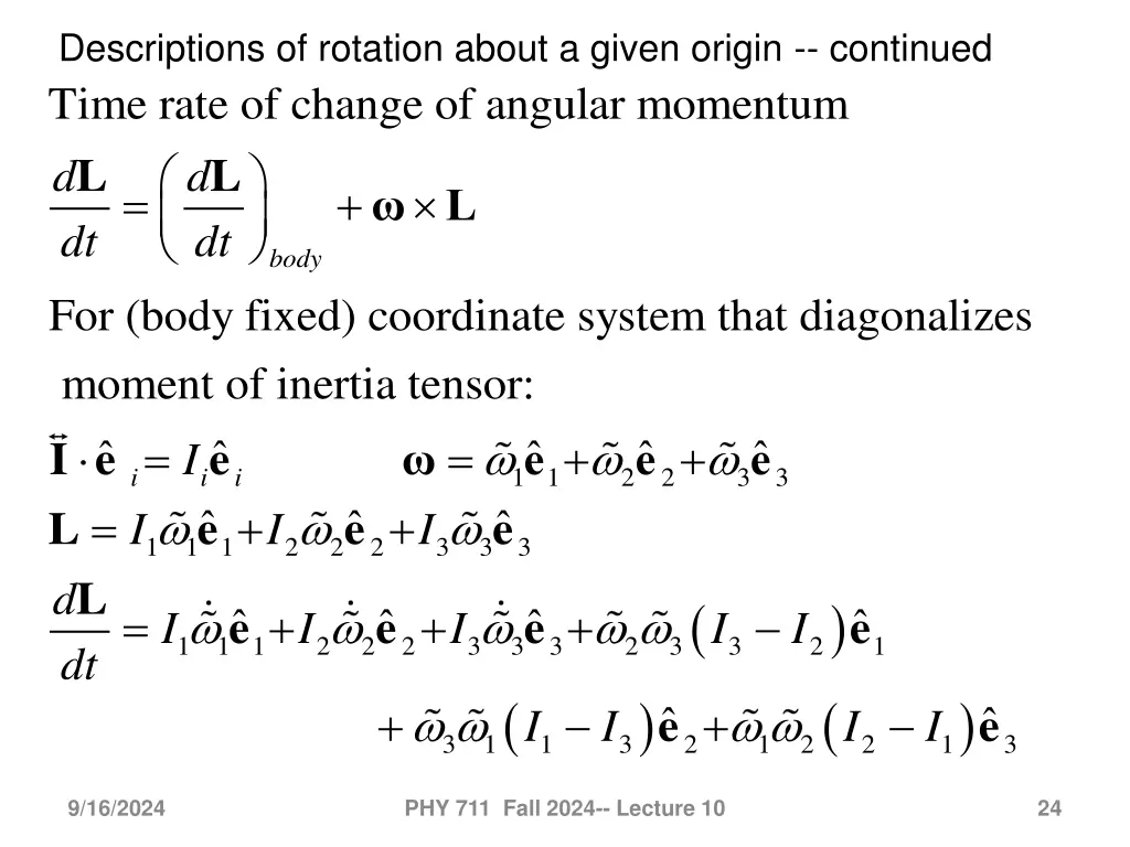 descriptions of rotation about a given origin 1