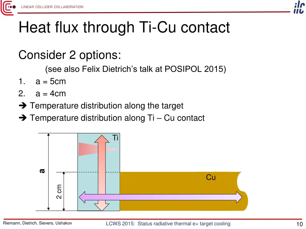 heat flux through ti cu contact
