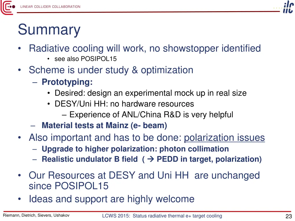 summary radiative cooling will work